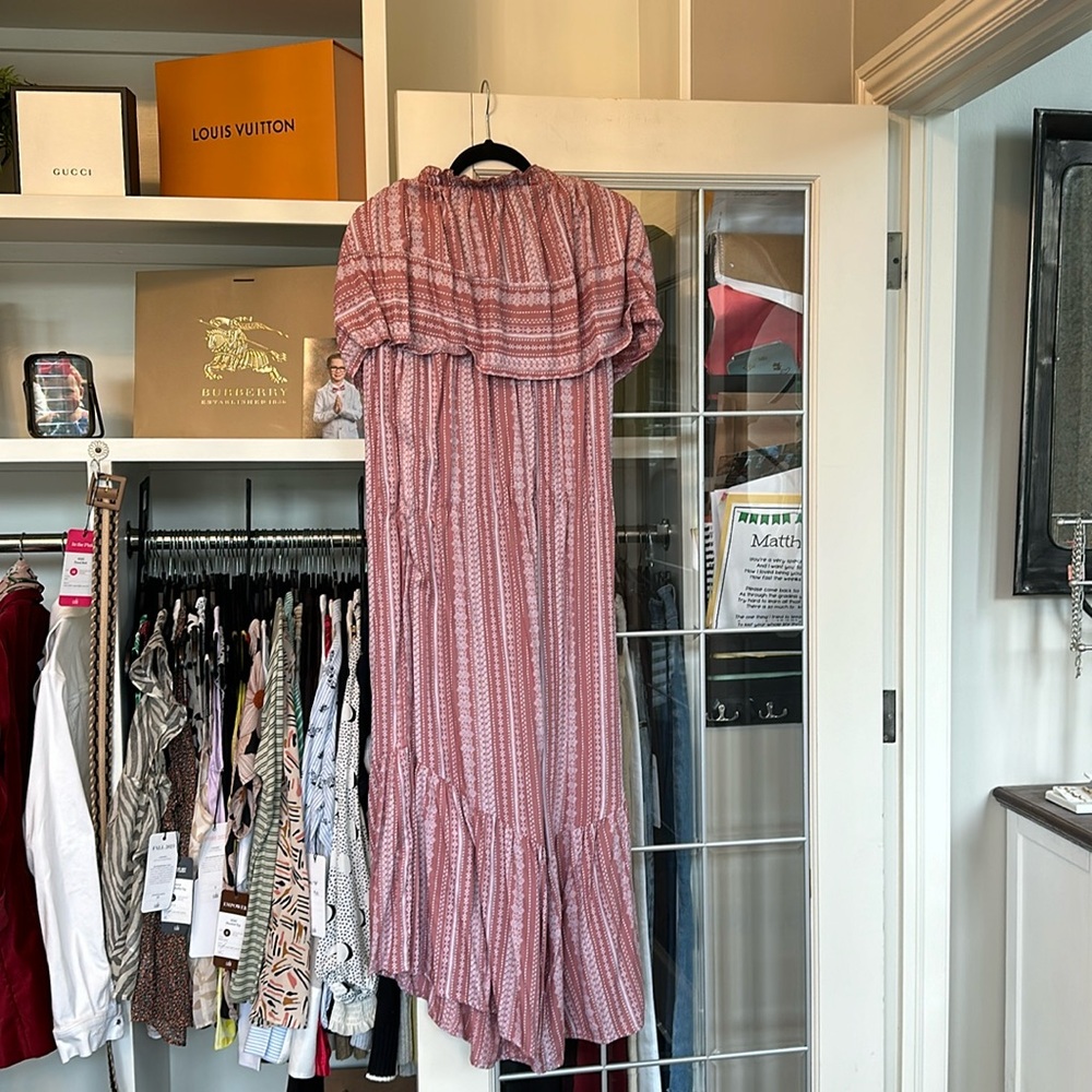 Women’s, pink, flared. Strapless jumpsuit